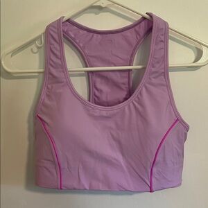 Fabletics Lilac Racerback Support Sports Bra